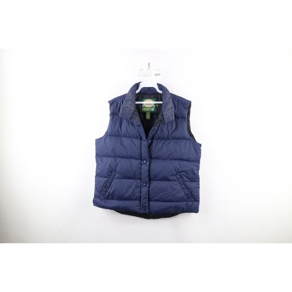 90s-00'S Cabelas Padded Parka Puffer Jacket Men's Size L Polyurethane Coated Nylon navy blue type Vintage Second Hand